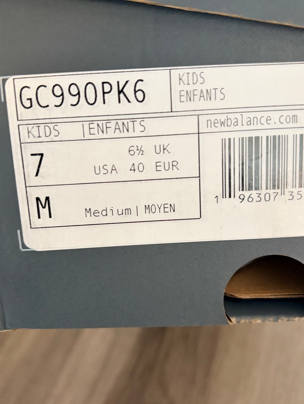 New Balance 990v2 Pink and Gray Running Shoes 7Y/8.5W - Picture 7 of 7